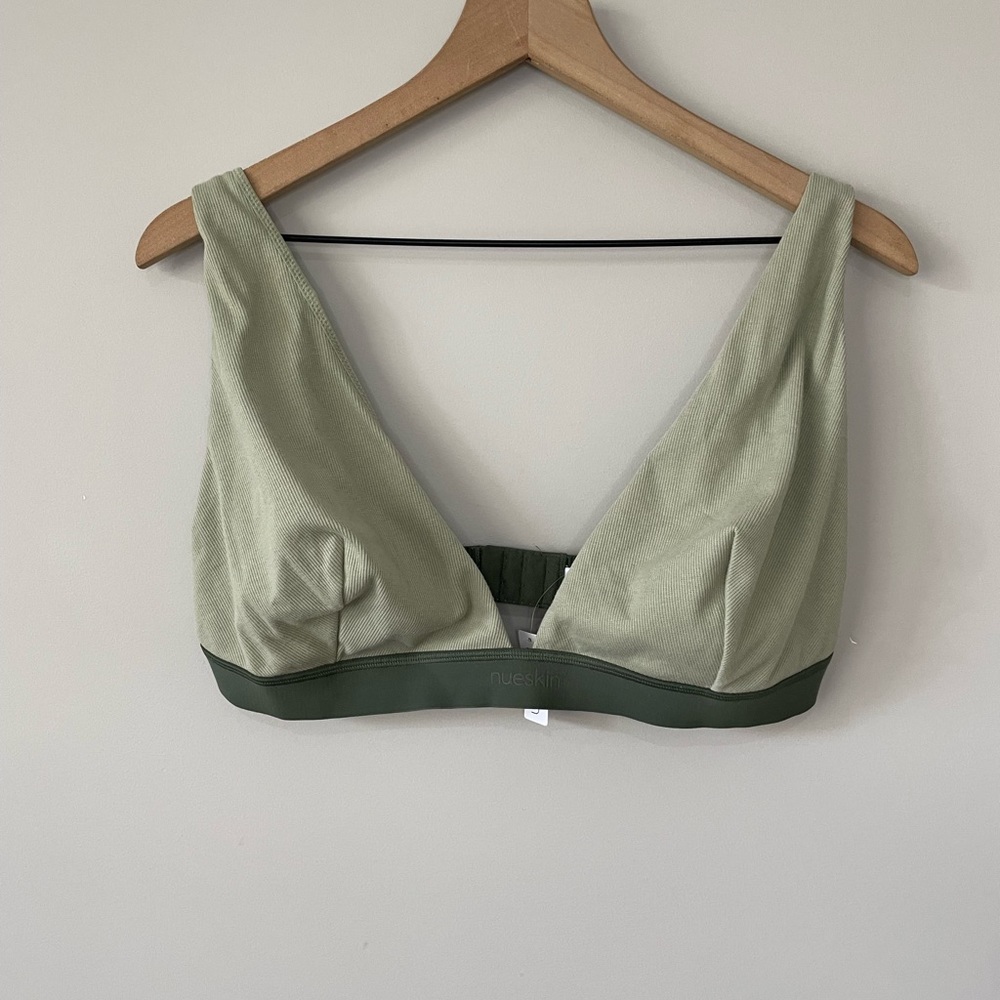 Nueskin NWT Shae Unlined triangle ribbed light weight  bra 3X